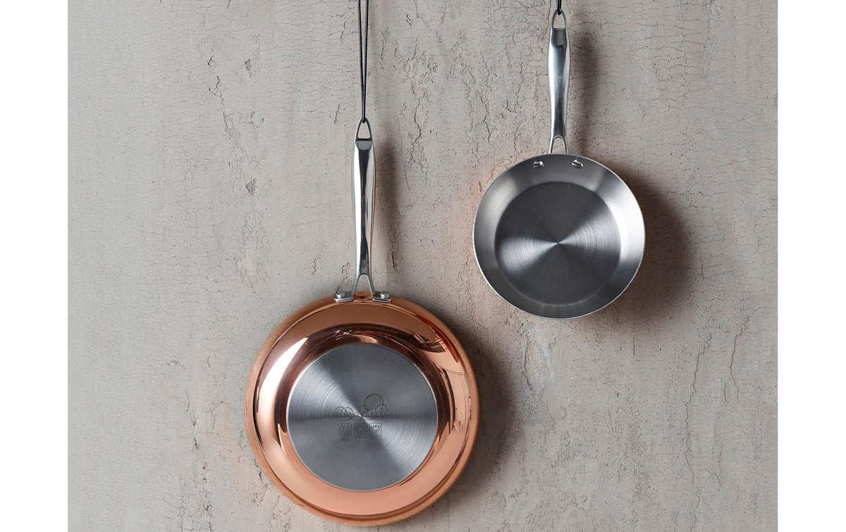 Mette Blomsterberg Fonduepfanne – Ø 28 cm, Aluminium/Edelstahl, für Induktion, Gas, Glaskeramik u. a., Kupfer