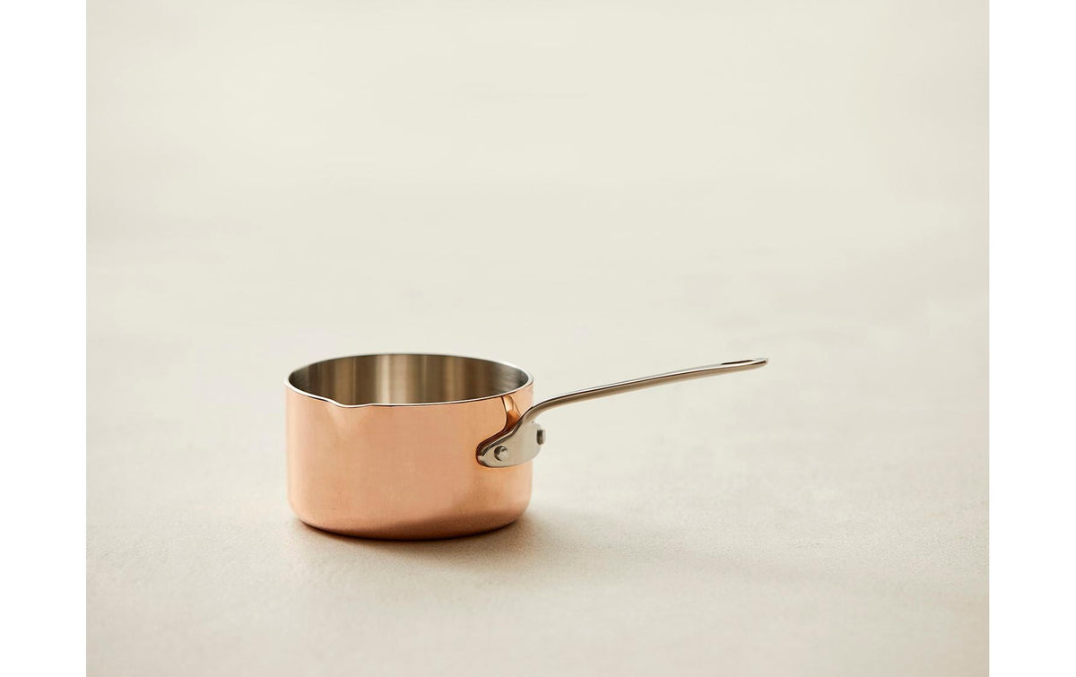 Blomsterberg Kochtopf – 0,4 l, Ø 10 cm, Edelstahl/Aluminium/Kupfer, für Elektro, Gas, Glaskeramik