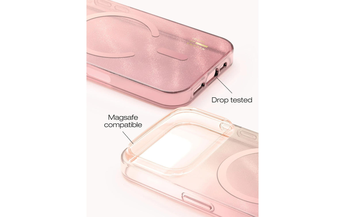 iDeal of Sweden Clear Case – Backcover – für Apple iPhone 17 Pro Max/18 Pro Max, Rose Blush, Glitzer