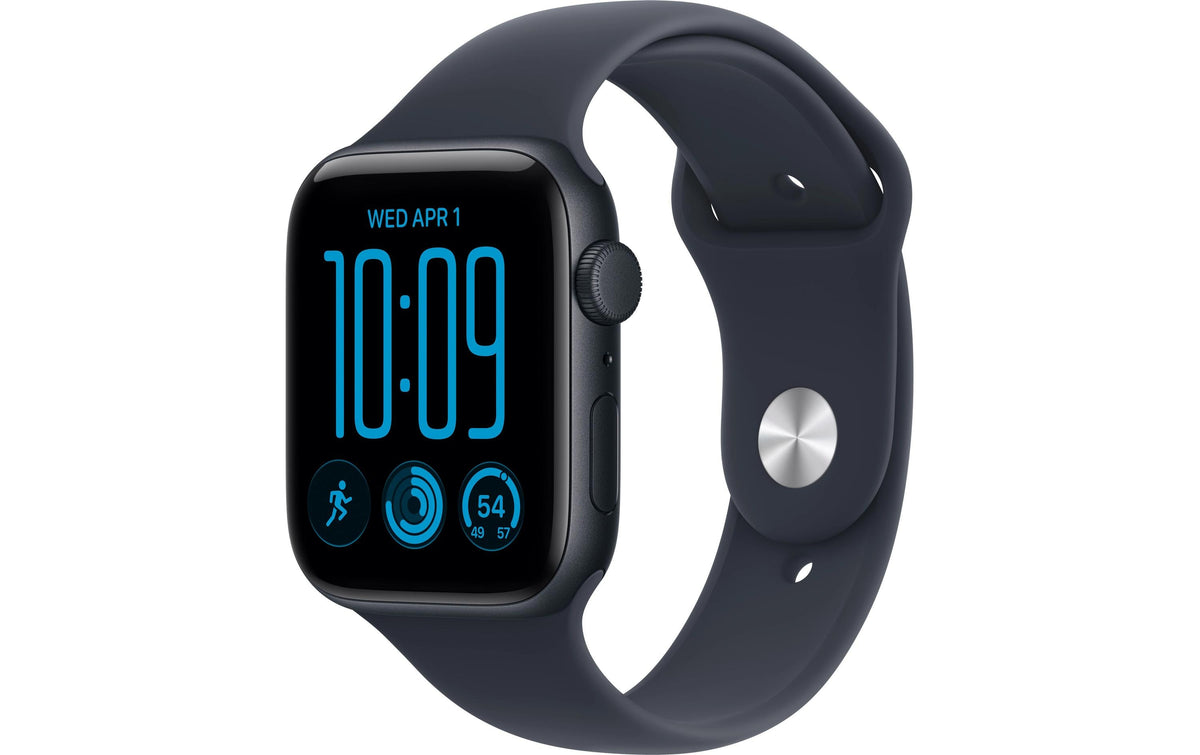 Apple Watch SE 3 44 mm GPS – Aluminium Mitternacht, Sportarmband Navyblau, M/L