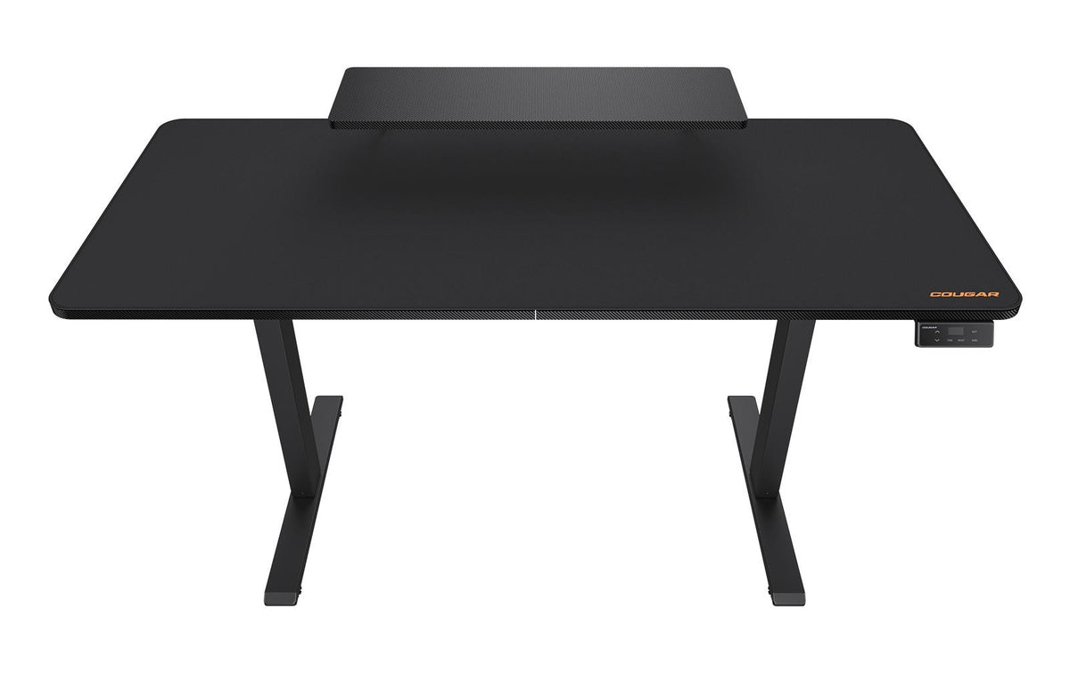 COUGAR Gaming COUGAR E-Star 140 – Höhenverstellbarer Tisch, 140 × 60 cm, elektrisch, 72–117 cm, 60 kg, schwarz, Kohlefaser/s