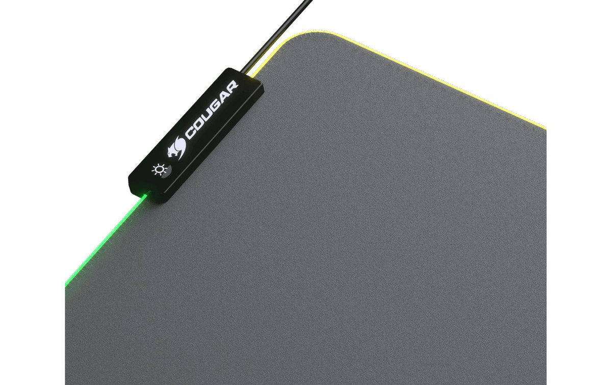 COUGAR Gaming COUGAR Neon RGB – Gaming-Mauspad – 350 × 300 mm, RGB, Stoff, Gummi, Schwarz