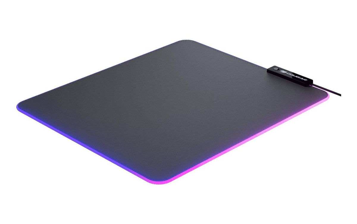COUGAR Gaming COUGAR Neon RGB – Gaming-Mauspad – 350 × 300 mm, RGB, Stoff, Gummi, Schwarz