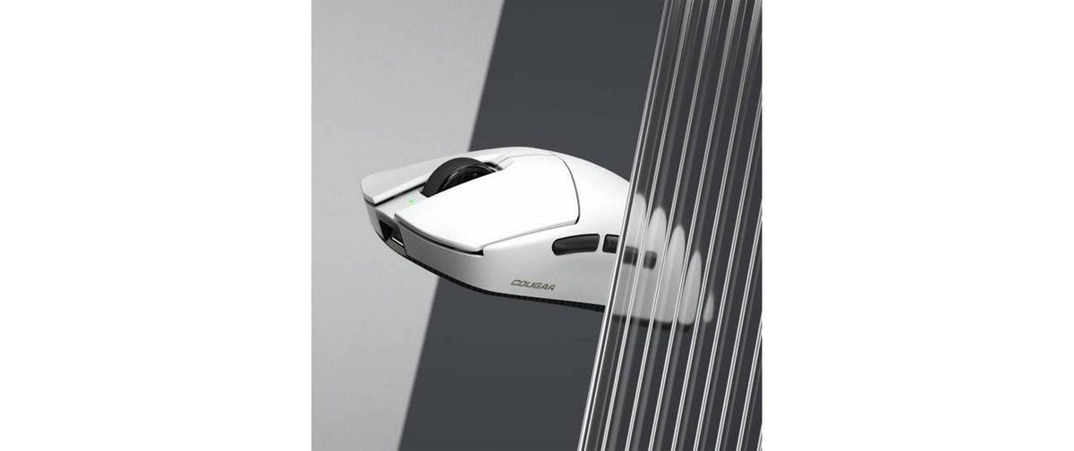 COUGAR Gaming COUGAR Revenger Pro 4K – Gaming-Maus – Kabellos (2,4 GHz), Kabelgebunden (USB-C), 26000 DPI, Beidhändig, Weiss