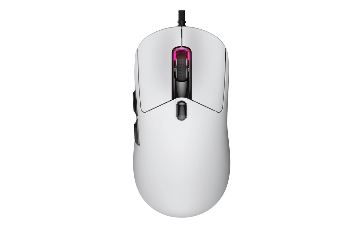 COUGAR Gaming Minos NEO – Gaming-Maus – Kabelgebunden (USB‑A), 6200 DPI, RGB-Beleuchtung, beidhändig, Weiss