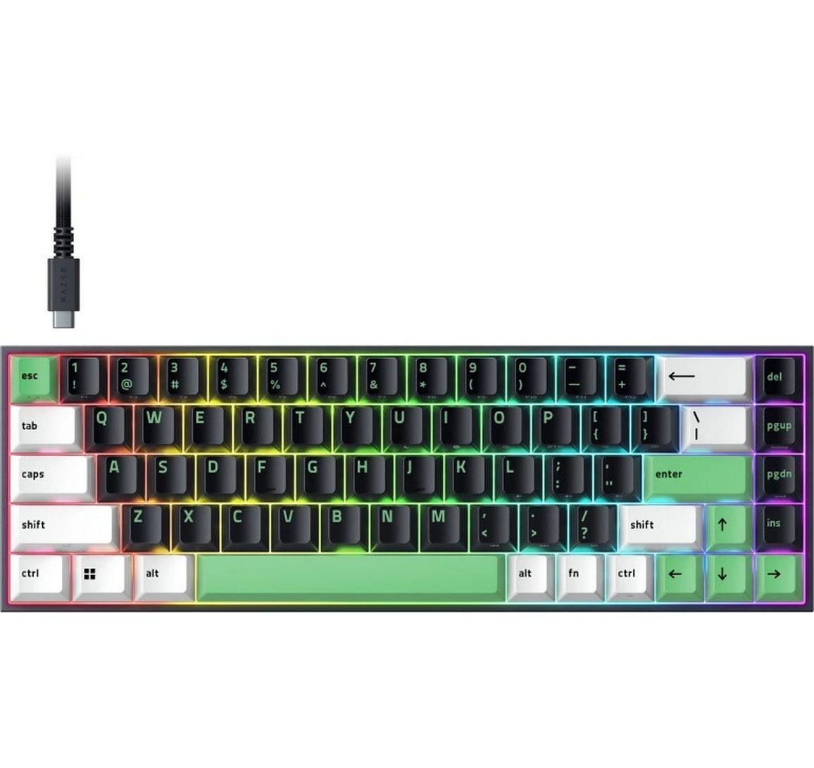 Razer Reclusa X – Gaming-Tastatur 65% – Mechanisch, RGB – USB-A – QWERTZ (DE) – Schwarz