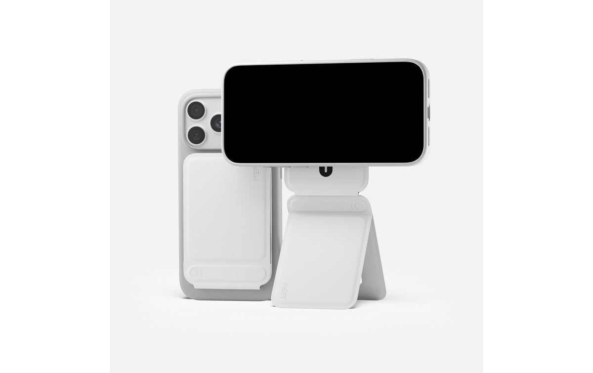 MOFT Snap Tripod Stand & Wallet MOVAS – Kartenhalter/Wallet – mit Ständer, für iPhone (MagSafe) – Hellgrau