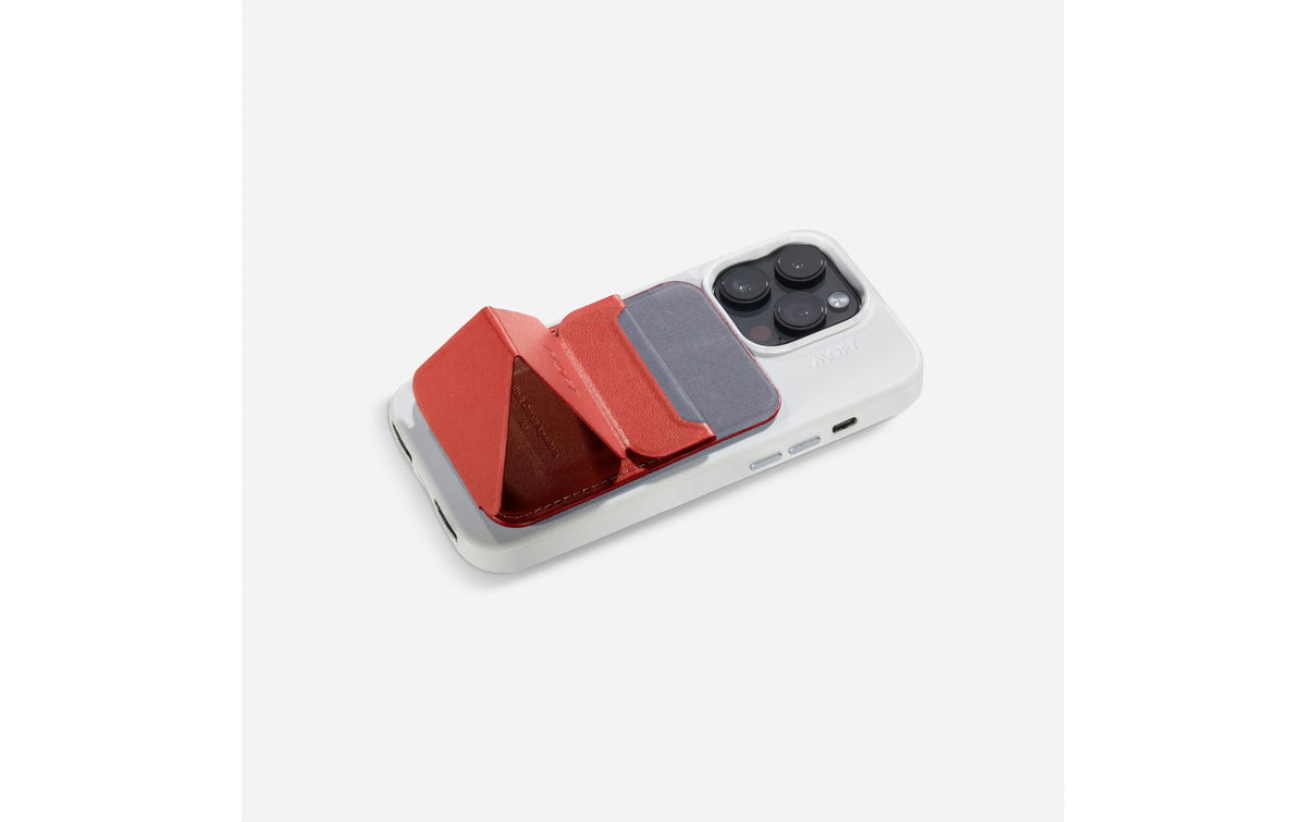 Moft Snap-on Handyhalter & Wallet für MagSafe – Rot, Glasfaser