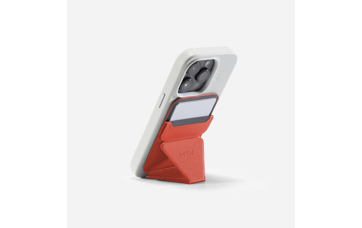 Moft Snap-on Handyhalter & Wallet für MagSafe – Rot, Glasfaser