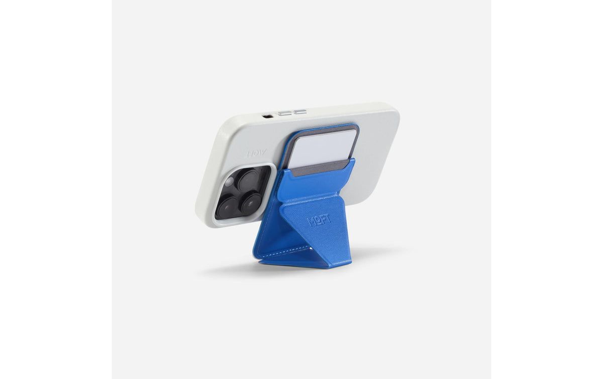 Moft Snap-on Kartenhalter/Wallet für iPhone 12/13/14-Serie, MagSafe-kompatible Hüllen – Saphirblau