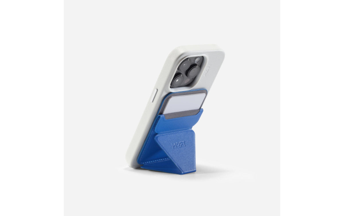 Moft Snap-on Kartenhalter/Wallet für iPhone 12/13/14-Serie, MagSafe-kompatible Hüllen – Saphirblau