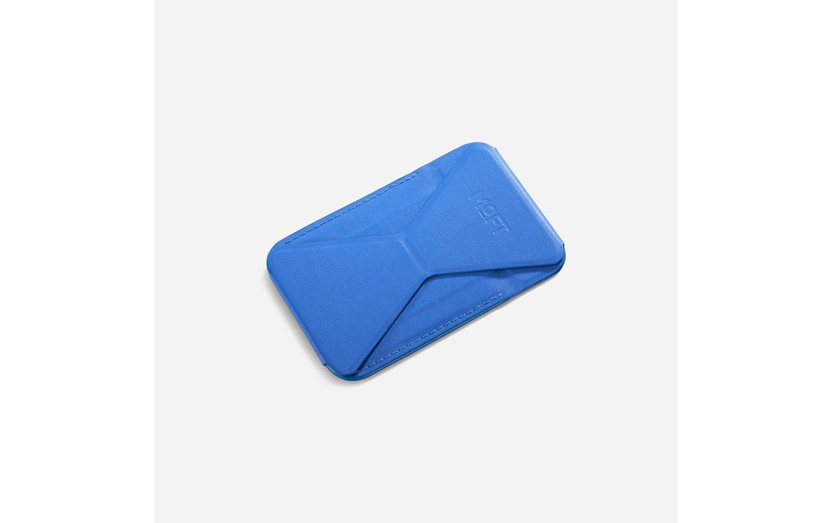 Moft Snap-on Kartenhalter/Wallet für iPhone 12/13/14-Serie, MagSafe-kompatible Hüllen – Saphirblau