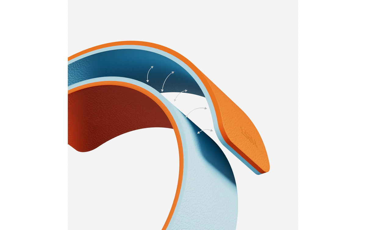 Moft 46 mm – Snap Band, Blau/Orange, für Apple Watch