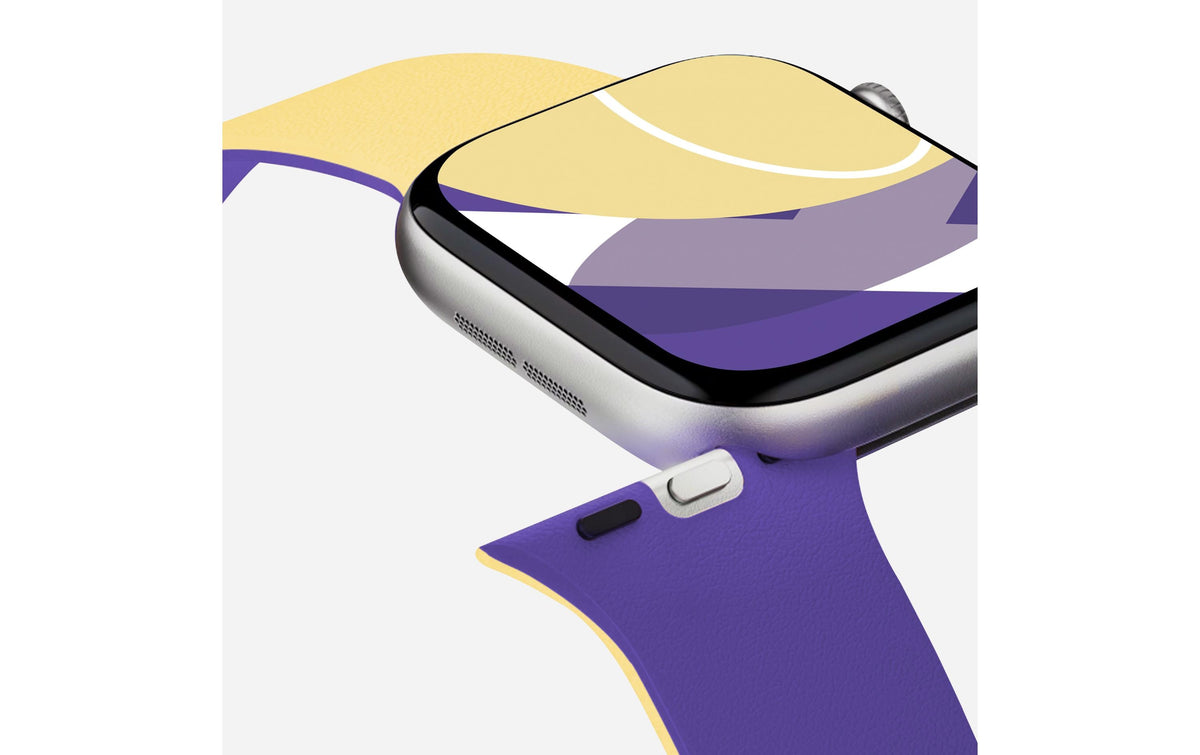Moft Snap 42 mm – Gelb/Violett, für Apple Watch