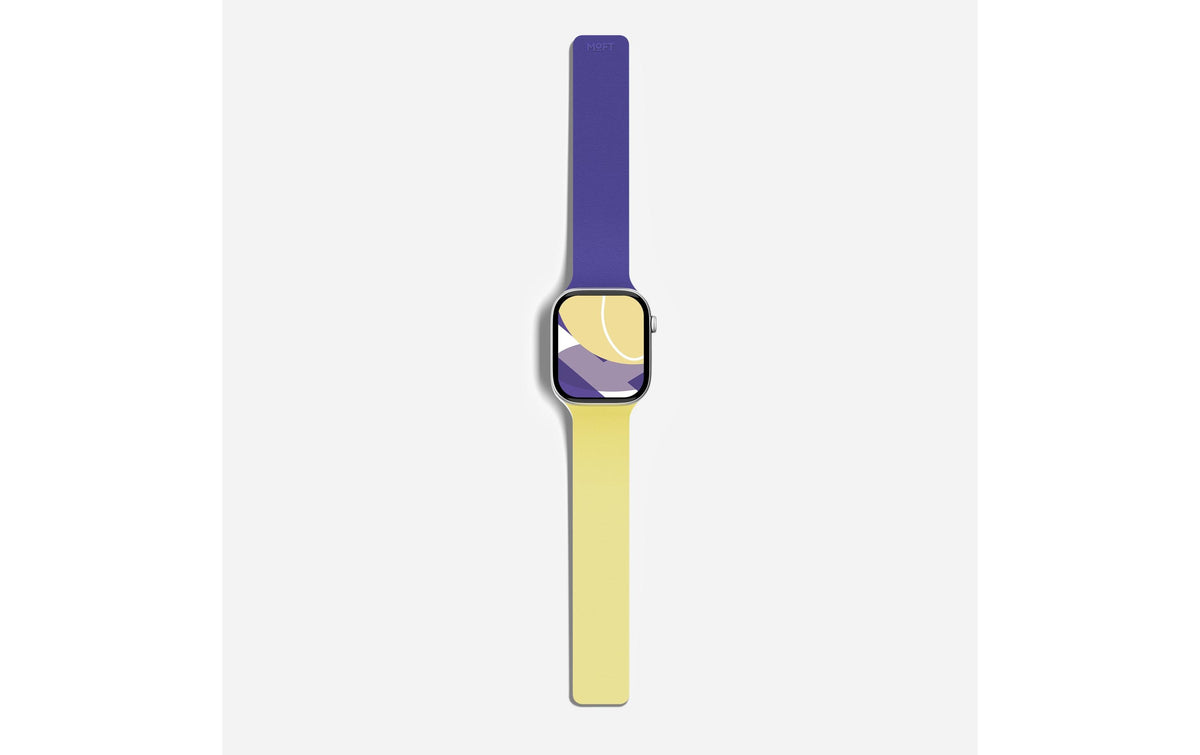 Moft Snap 42 mm – Gelb/Violett, für Apple Watch