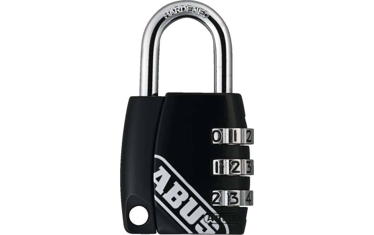 ABUS 155/30 Kombinationsschloss – Zink, Stahl, Bügel H×B 19,5×14 mm, Aussen, Schwarz