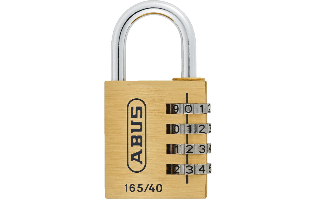 ABUS 165/40 Lock-Tag Kombinationsschloss – Messing, Stahl, Bügel 26×22 mm, Aussen, Sicherheitslevel 4