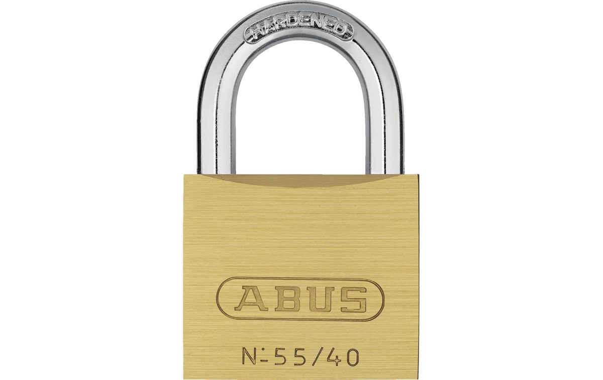 ABUS 55/40 Mechanisches Vorhängeschloss – Messing/Stahl, Bügel 22×21 mm, Sicherheitslevel 4, Aussen, Gold