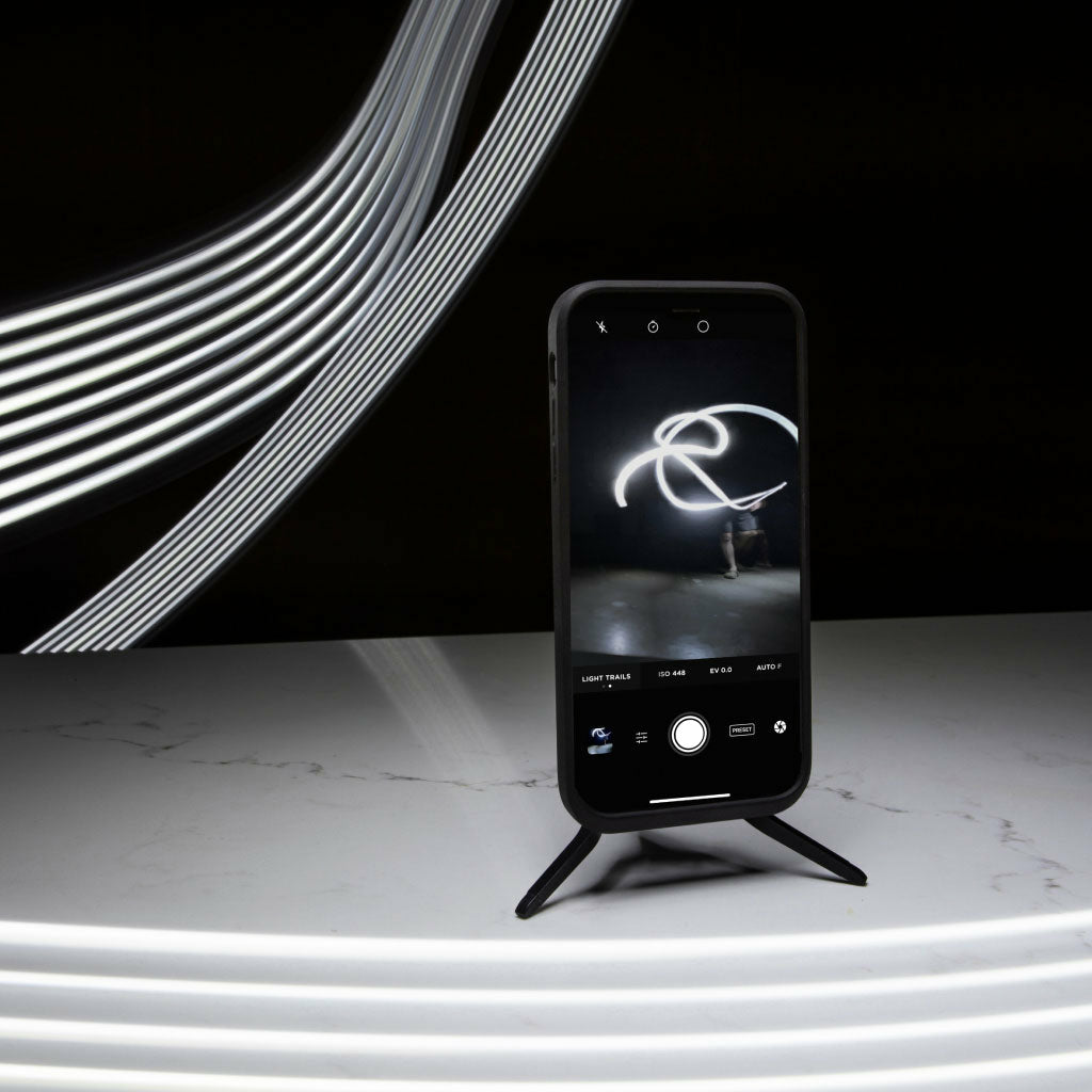 Peak Design Mobiles Stativ – Tisch-/Innenbereich-Ständer – faltbar, Aluminium, 76 g – für Smartphones – Schwarz