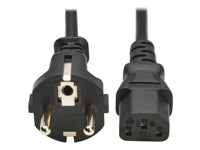 Eaton Netzkabel, IEC C13 auf Schuko (Typ F), H05VV-F, 250 V, 10 A, 3 m, Schwarz