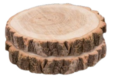 Dekomat AG Holzscheiben, Holz, Braun, Ø 20 cm × 3 cm, 2 Stk., Rund