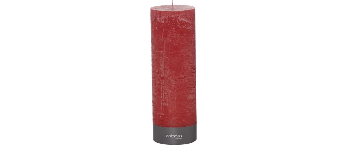 Balthasar Stumpenkerze – Ø 10 × 30 cm – Paraffin, rot