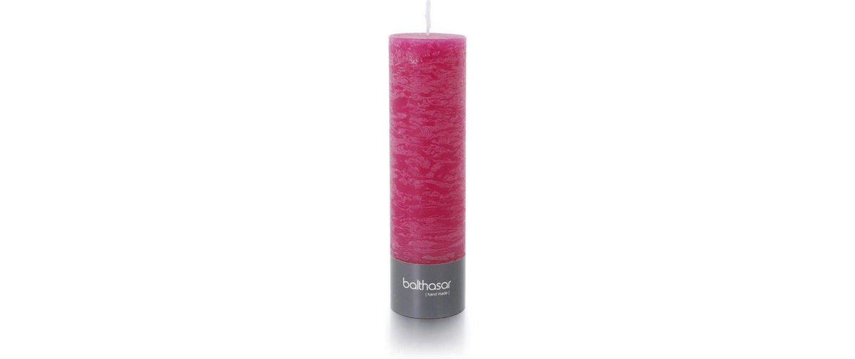 Balthasar Zylinderkerze – Ø 6 × 20 cm – Paraffin, rosa