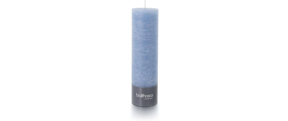 Balthasar Rustico Zylinderkerze – Ø 6 × 20 cm – Blau