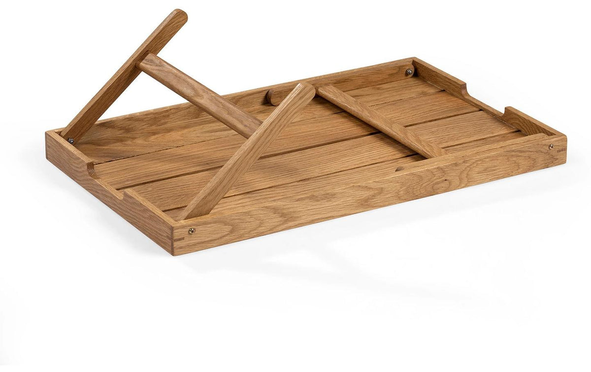 Blomsterberg Serviertablett – 64 × 31,5 × 23,5 cm, Holz (Eiche), Braun