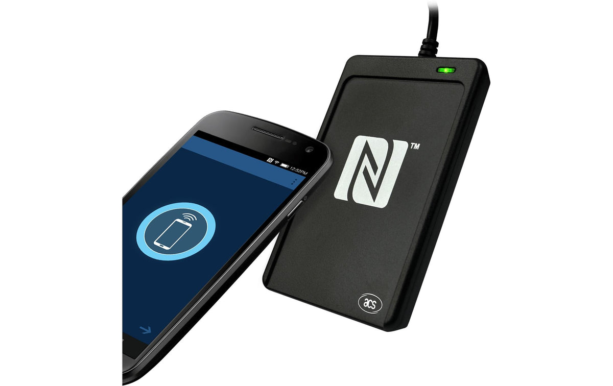 Diverse ACS ACR1252U – NFC/RFID-Leser, USB, Schwarz, für Windows, Linux, Mac OS