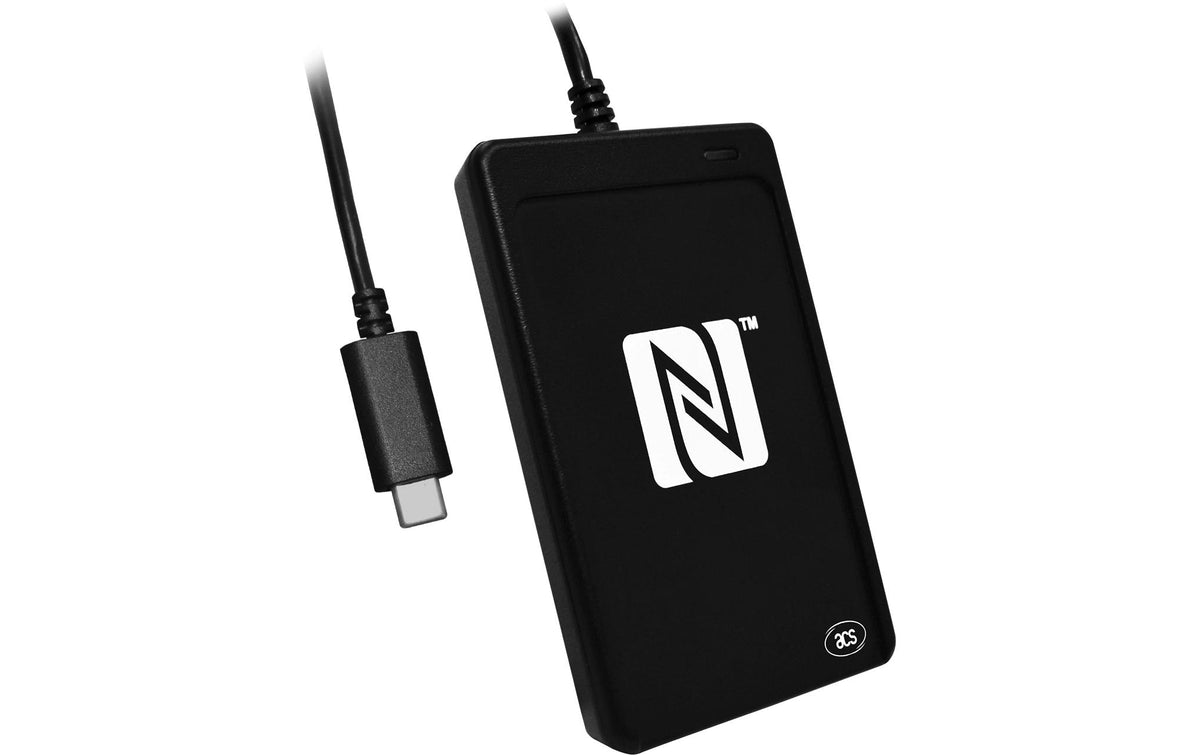 Diverse ACS ACR1252U – NFC/RFID-Leser, USB, Schwarz, für Windows, Linux, Mac OS