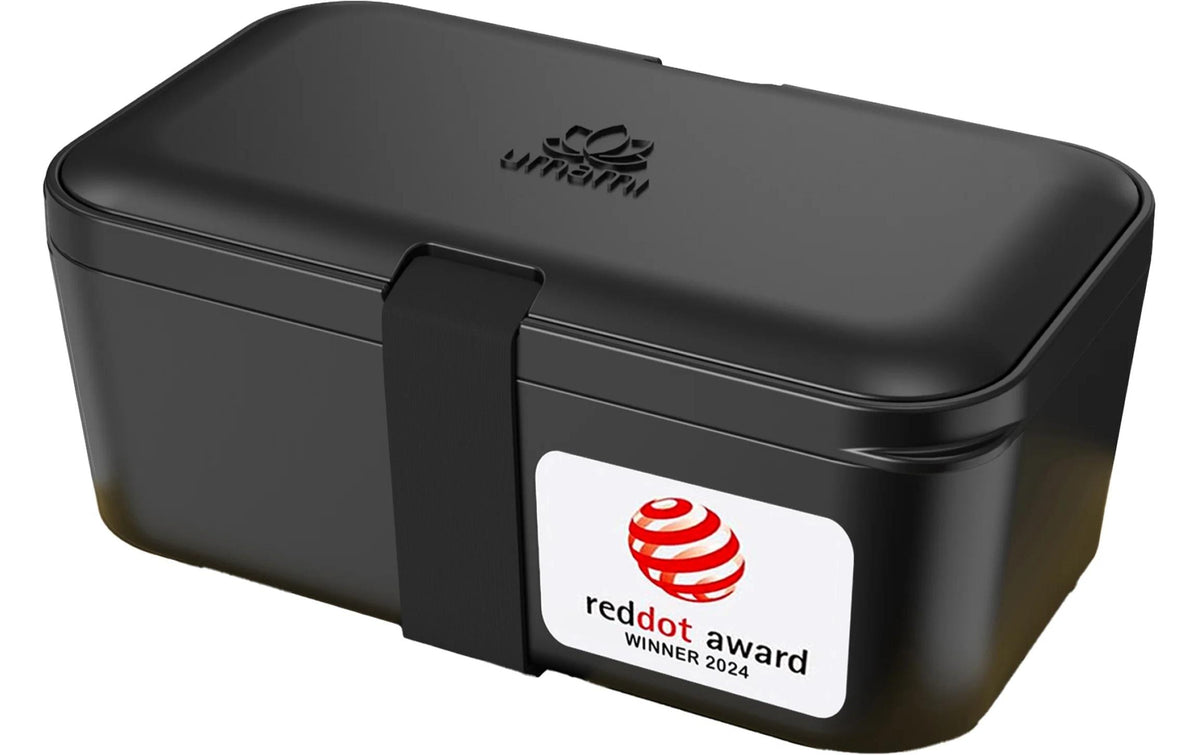 Umami Original S – Lunchbox 900 ml, 20,2 × 12,9 × 8,6 cm, Silikon, Schwarz