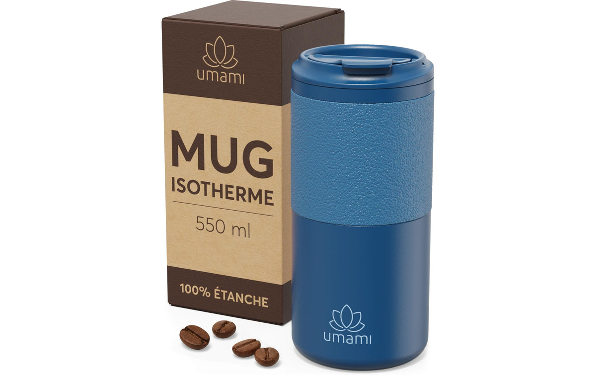 Umami Thermobecher 550 ml – doppelwandig, Edelstahl, Blau