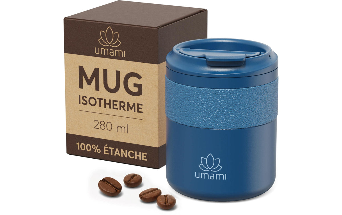 Umami Thermobecher 280 ml – doppelwandig, Edelstahl, Blau