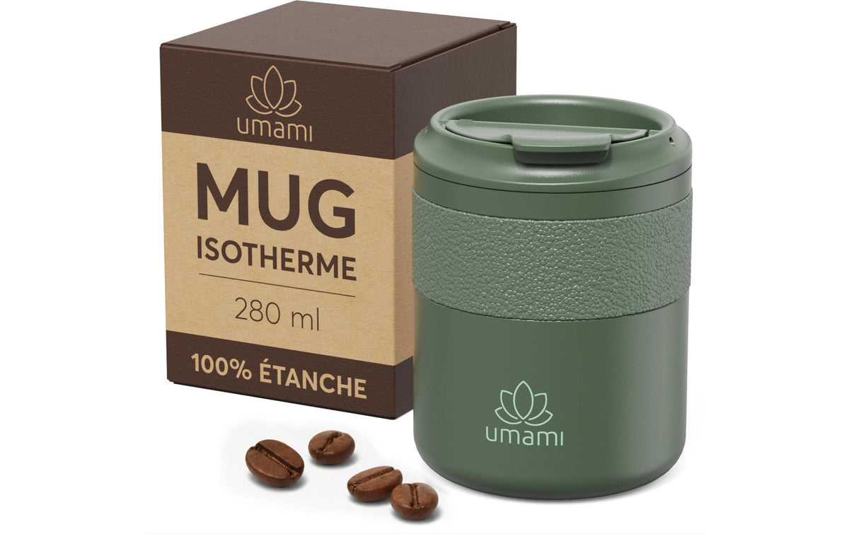 Umami Thermobecher 280 ml – doppelwandig, Edelstahl, Grün