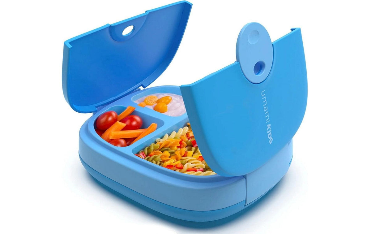 Umami Lunchbox 800 ml, 18,3 × 21,0 × 6,6 cm, Polypropylen (PP), blau, mit Besteck, BPA-frei