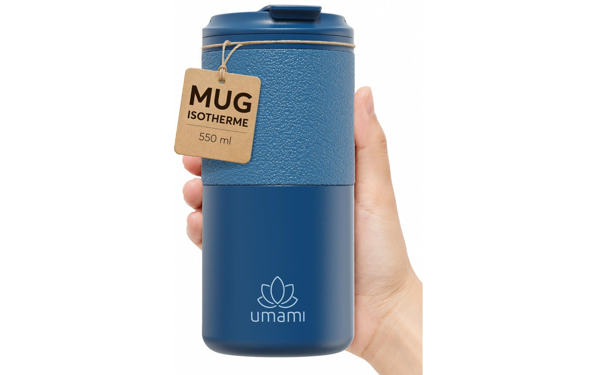 Umami Thermobecher 550 ml – doppelwandig, Edelstahl, Blau