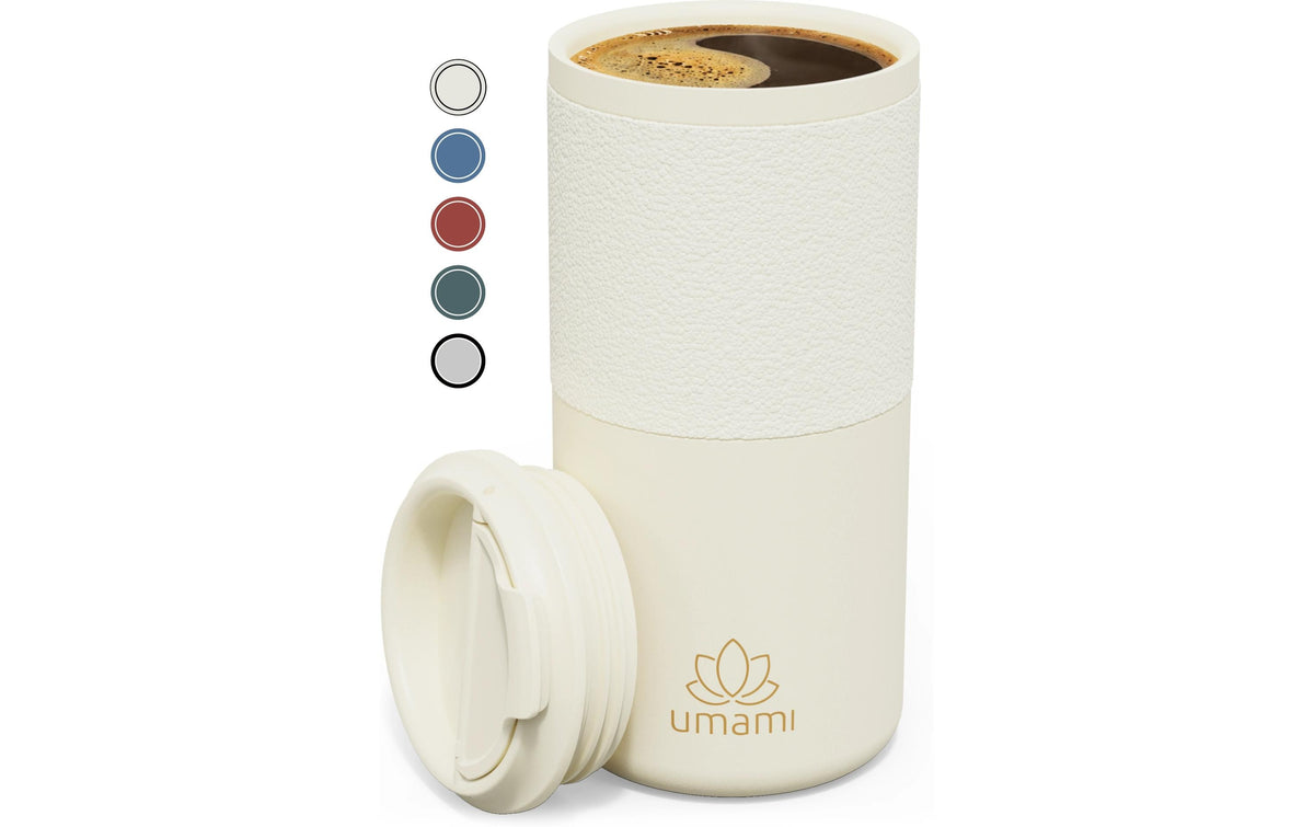 Umami Thermobecher 550 ml – Doppelwandig, Edelstahl, Creme