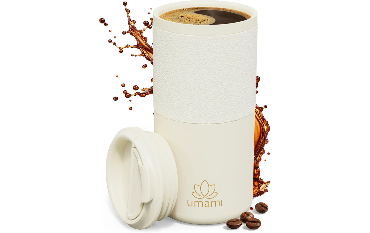 Umami Thermobecher 550 ml – Doppelwandig, Edelstahl, Creme