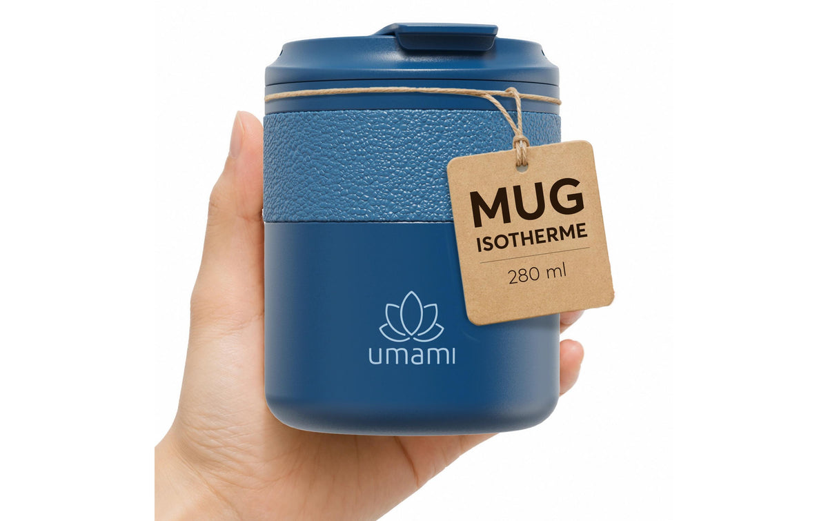 Umami Thermobecher 280 ml – doppelwandig, Edelstahl, Blau