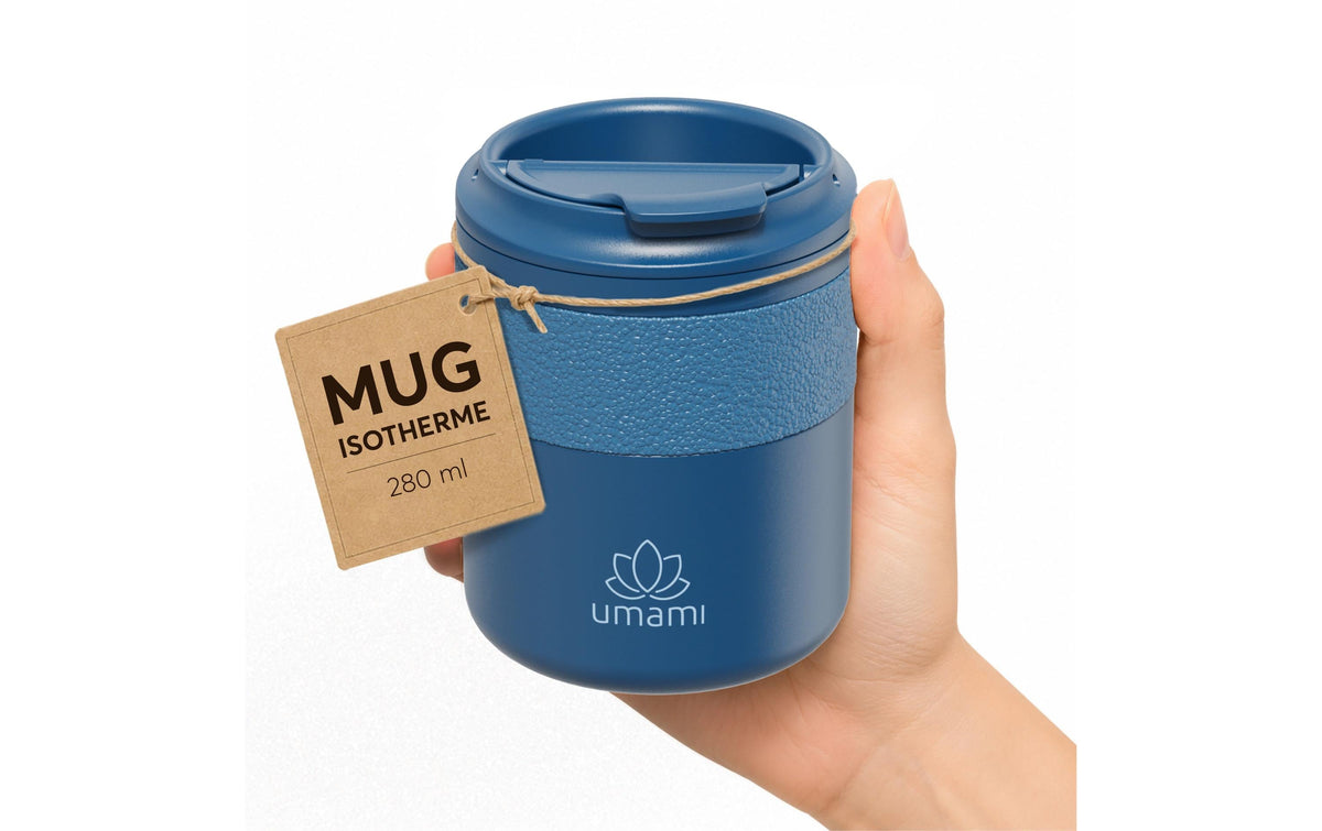 Umami Thermobecher 280 ml – doppelwandig, Edelstahl, Blau