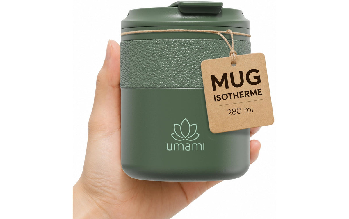 Umami Thermobecher 280 ml – doppelwandig, Edelstahl, Grün