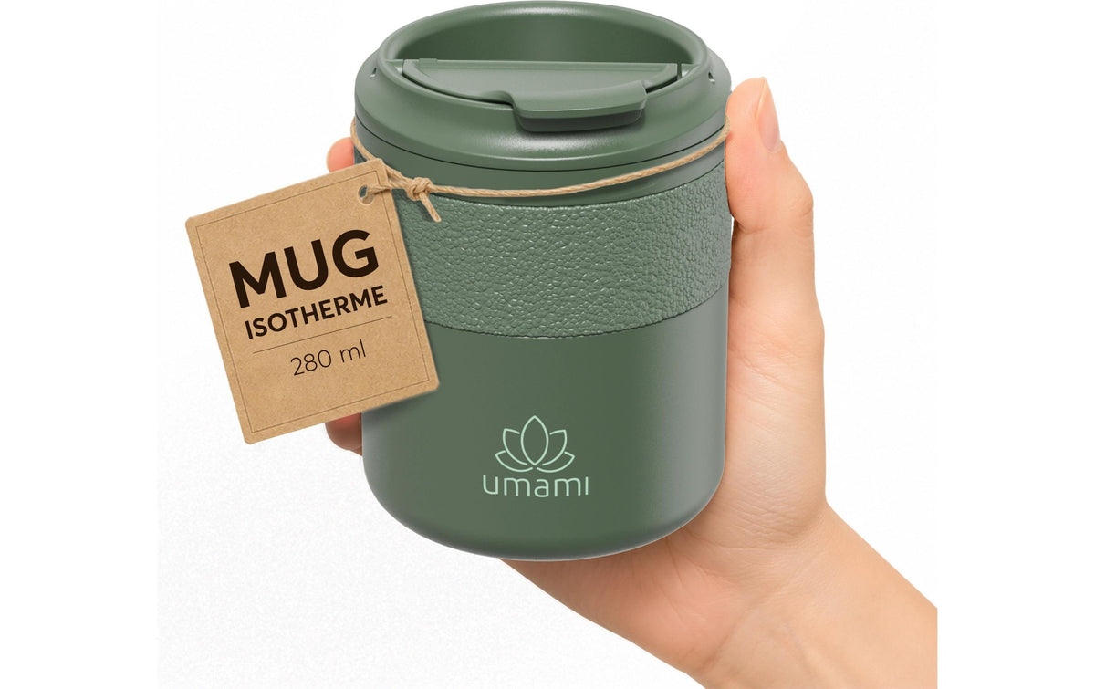 Umami Thermobecher 280 ml – doppelwandig, Edelstahl, Grün