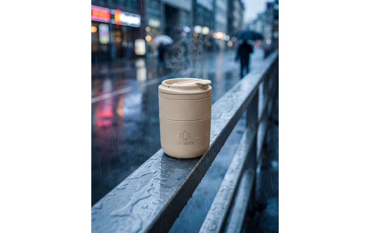 Umami Thermobecher 280 ml – Doppelwandig, Edelstahl, Creme