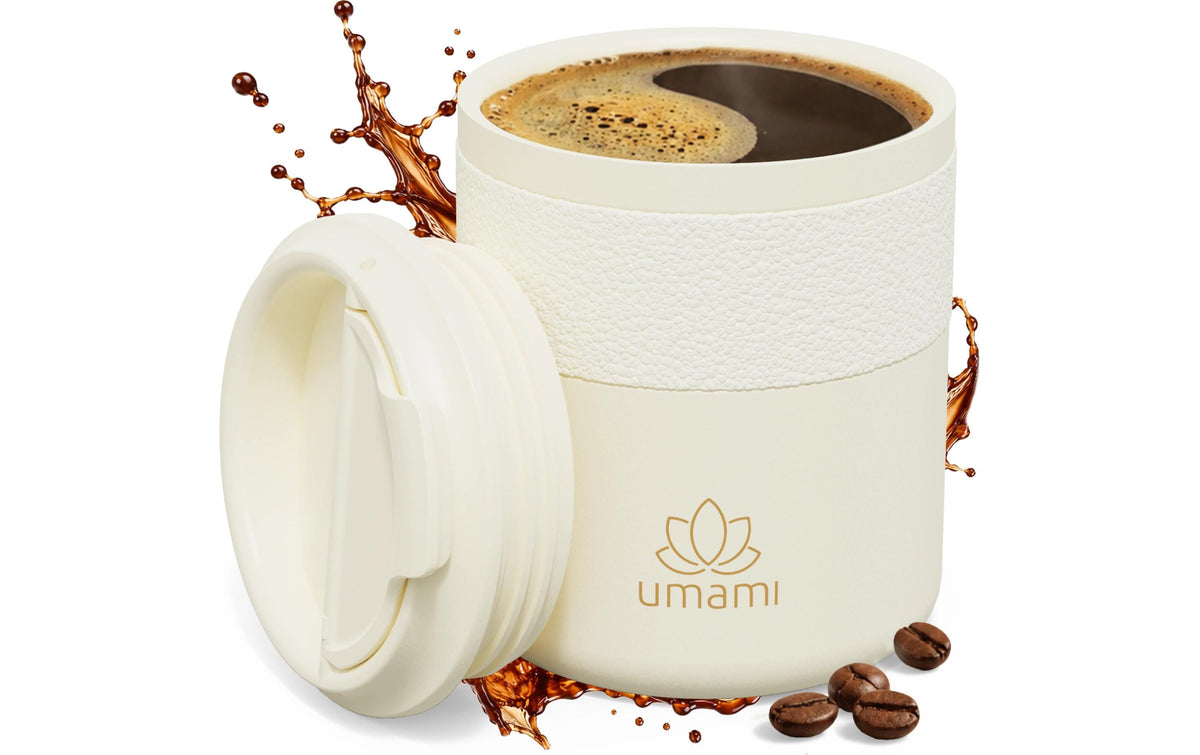Umami Thermobecher 280 ml – Doppelwandig, Edelstahl, Creme