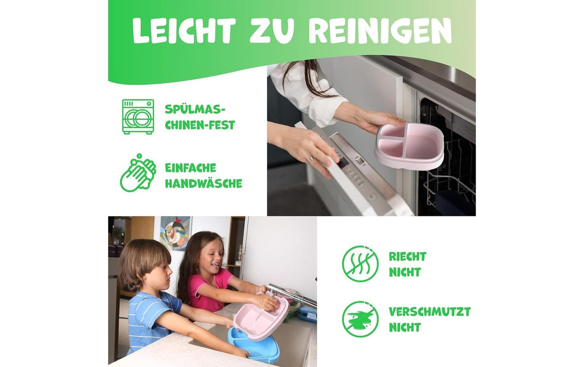 Umami Lunchbox 800 ml, 18,3 × 21,0 × 6,6 cm, Polypropylen (PP), grün, mit Besteck