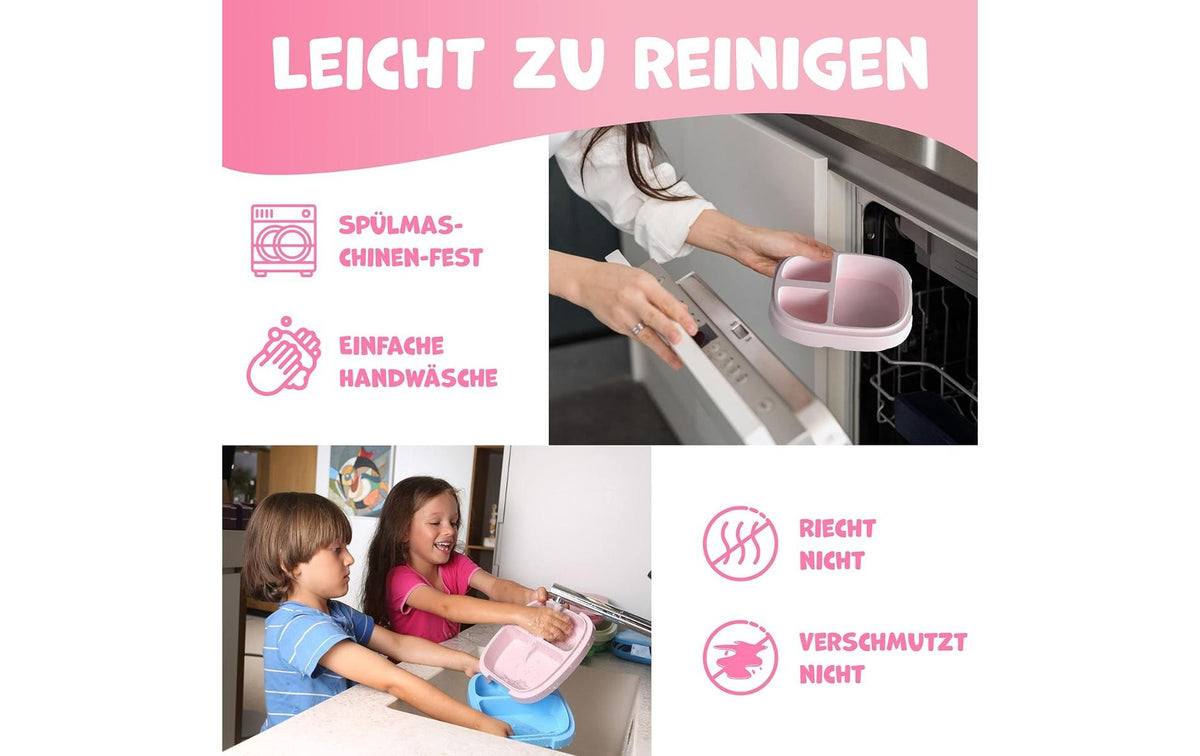Umami Lunchbox – 800 ml, 18,3×21,0×6,6 cm, Kunststoff (PP)/Silikon, Rosa, BPA-frei, mikrowellengeeignet