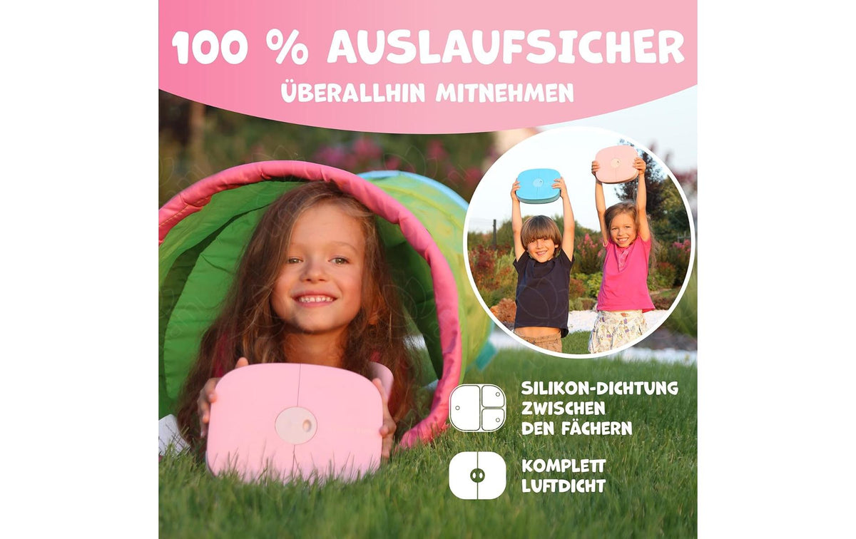Umami Lunchbox – 800 ml, 18,3×21,0×6,6 cm, Kunststoff (PP)/Silikon, Rosa, BPA-frei, mikrowellengeeignet