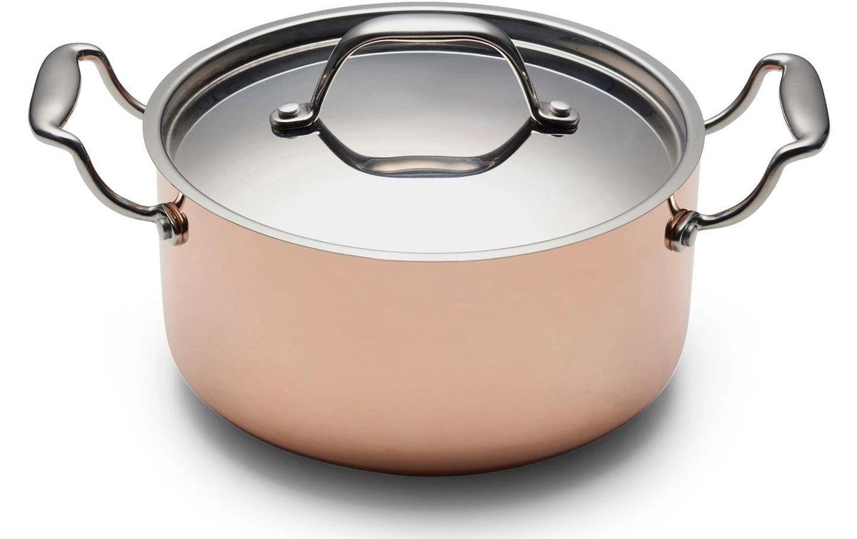 Blomsterberg Kochtopf – 3 l, Ø 18 cm, Aluminium/Edelstahl, für Induktion, Kupfer