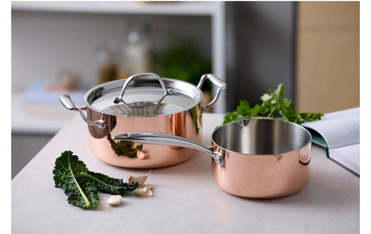 Blomsterberg Kochtopf – 2,0 l, Ø 18 cm, Metall, Antihaftbeschichtung, für Induktion, Gas, Glaskeramik u. a.